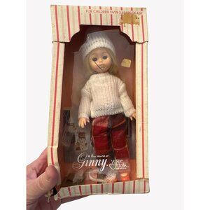 The World of Ginny Vogue Doll Made With Love 1978 White Hat Sweater Plaid Pants